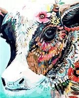 colorful cow diy painting by numbers abstract oil painting on canvas animal cuadros decoracion acrylic wall art home decor