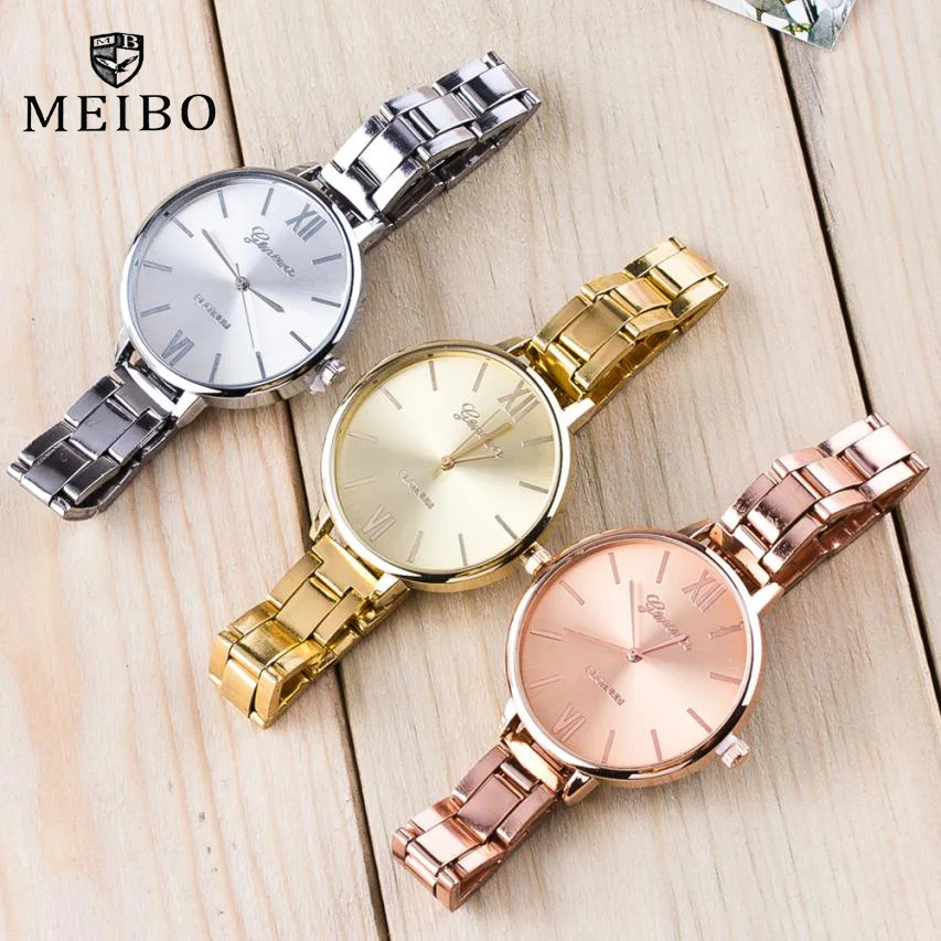 Часы наручные MEIBO женские кварцевые из нержавеющей стали элегантные 2021