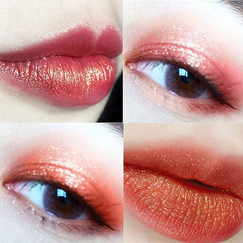 

6 Color Makeup Mermaid Ji Gold Foil Shiny Metallic Lipstick Pearlescent Matte Retro Lipstick Gilt Lipstick