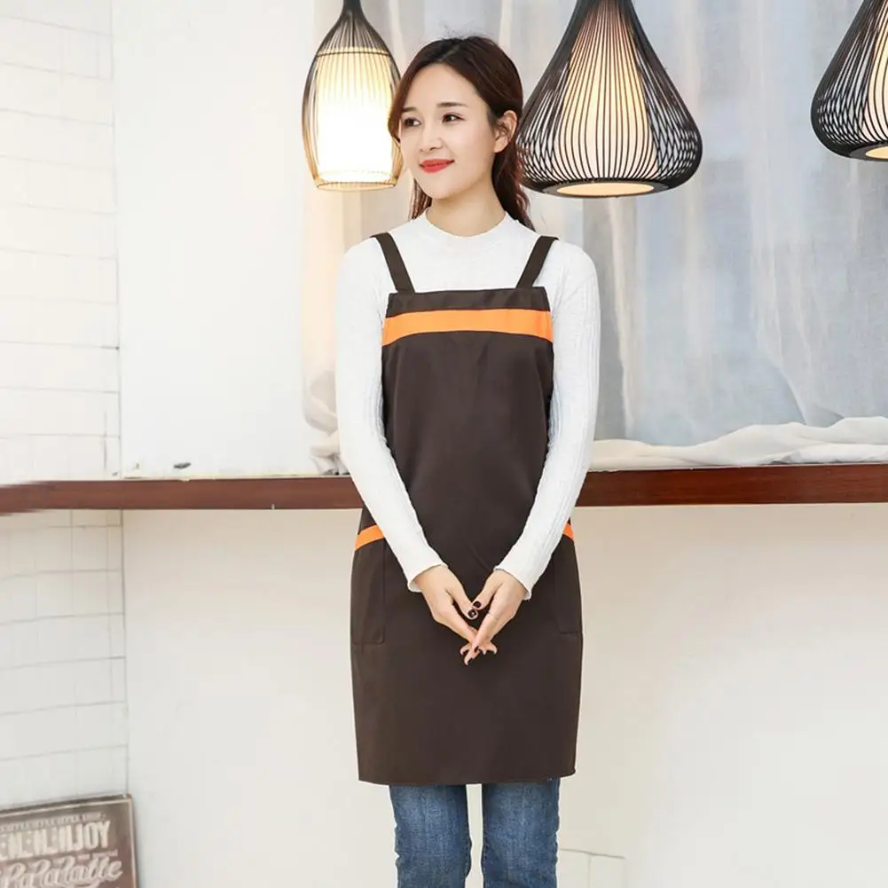 

Portable Unisex Kitchen Women Men Cooking Apron for Chef Waiter Cafe Shop BBQ Restaurant Home Baking Dress with Pockets