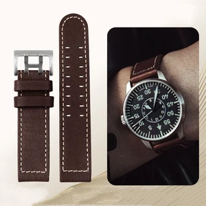 Imported For Hamilton Khaki aviation Watch H77616533 H70615733 Watch Strap Genuine Leather jazz field Men Wat
