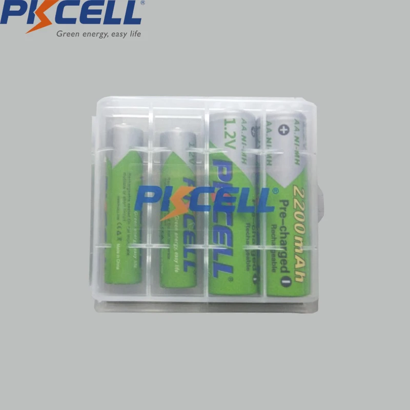 Аккумуляторные батареи PKCELL 2 шт. 2200 мАч AAA 1 в низкая саморазрядка Ni MH