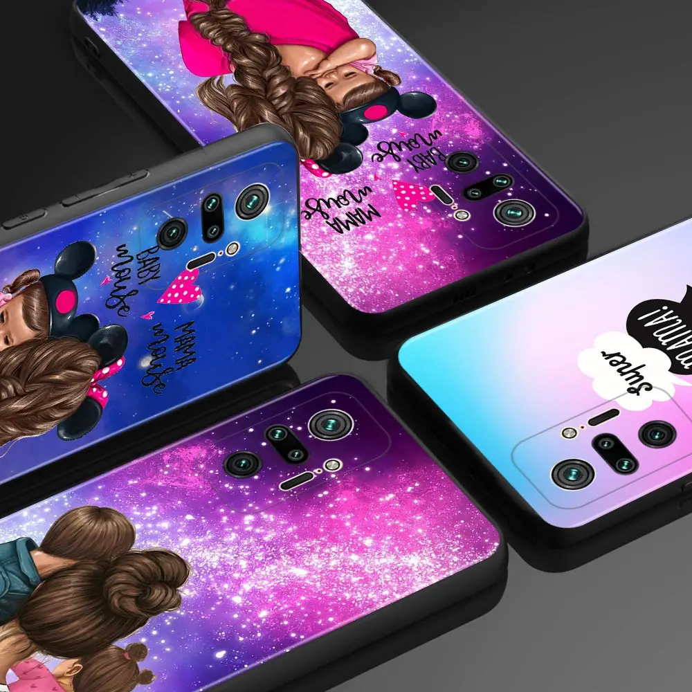 Super Mom Baby Girl Boy Soft Funda for Redmi K40 Plus 9A 9C 9T Coque Phone case For Redmi Note 10 Pro Max 9 9s 9t 8t 7 Cover