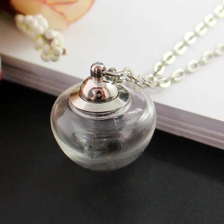 Стеклянный шар в комплекте с закрученной крышкой стеклянный флакон подвеска