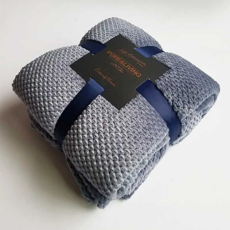 Мягкое теплое Сетчатое одеяло из кораллового флиса для путешествий Фланелевое