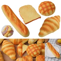 mini food creative simulation bread toast donuts slow rising squeeze stress relief toys spoof tease people desktop decoration