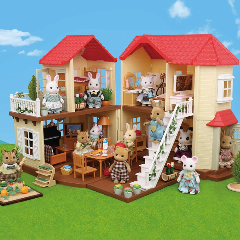 

Simulation Forest Rabbit Family Doll Dollhouse Figures Furniture DIY Playset PlayHouse Bedroom Girl Toys Accessories Xmas Gifts