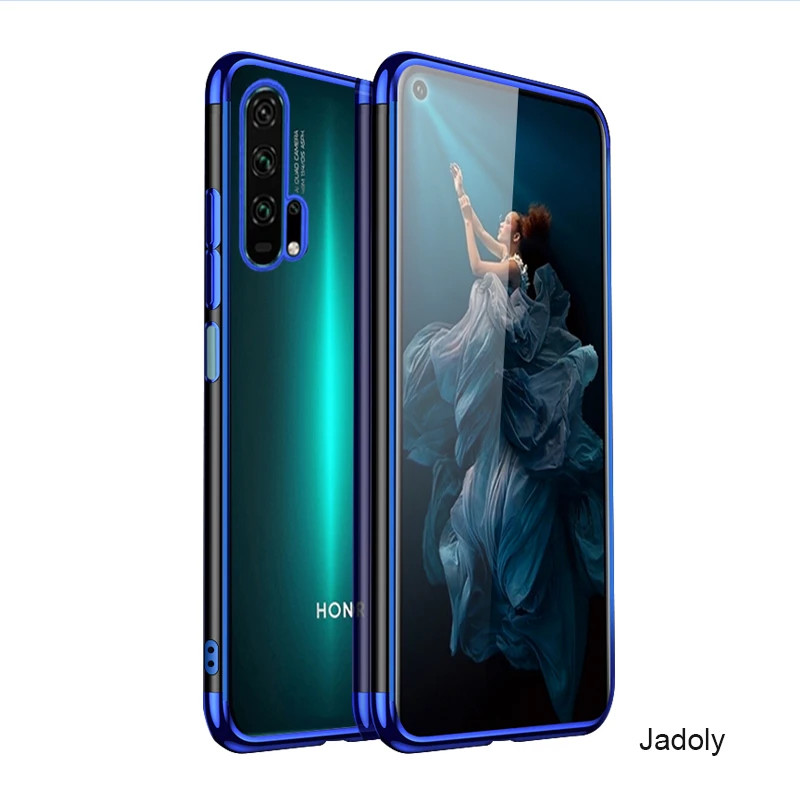 Гальванический чехол для Huawei Honor 20 Pro силиконовый металлический ударопрочный