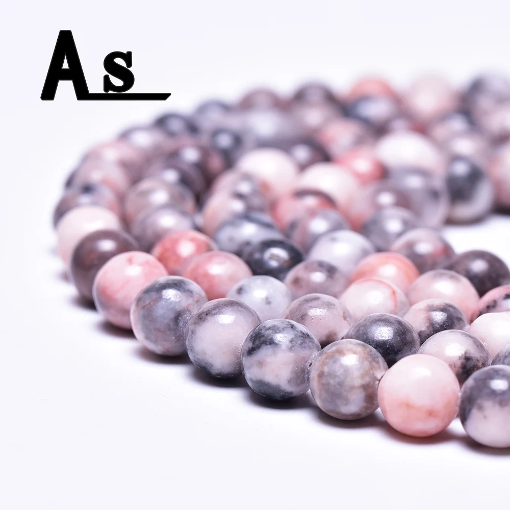 Asingeloo розовый Зебра натуральный драгоценный камень свободные бусины Кристалл