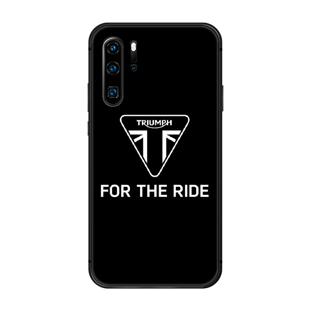 

Triumph motorcycle Phone Case Cover Hull For Huawei P8 P9 P10 P20 P30 P40 Lite Pro Plus smart Z 2019 black cover silicone funda
