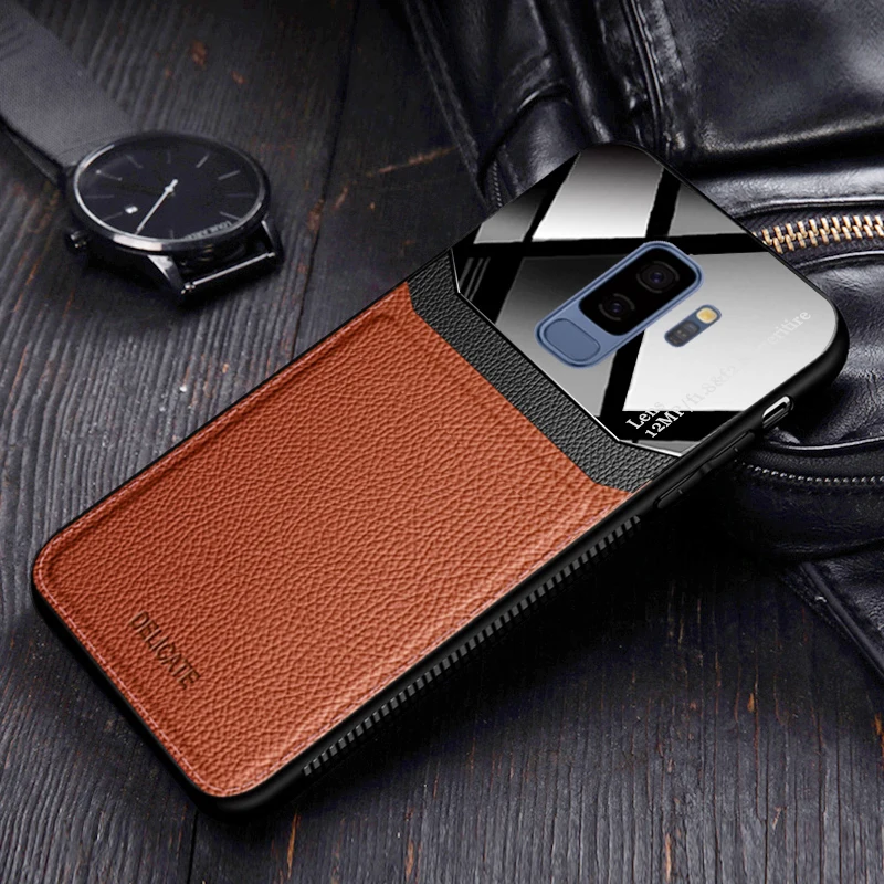 Чехол, для samsung Galaxy S9 Plus S 9 S9Plus, кожаный зеркальный Силиконовый противоударный чехол для телефона, Роскошный милый чехол s