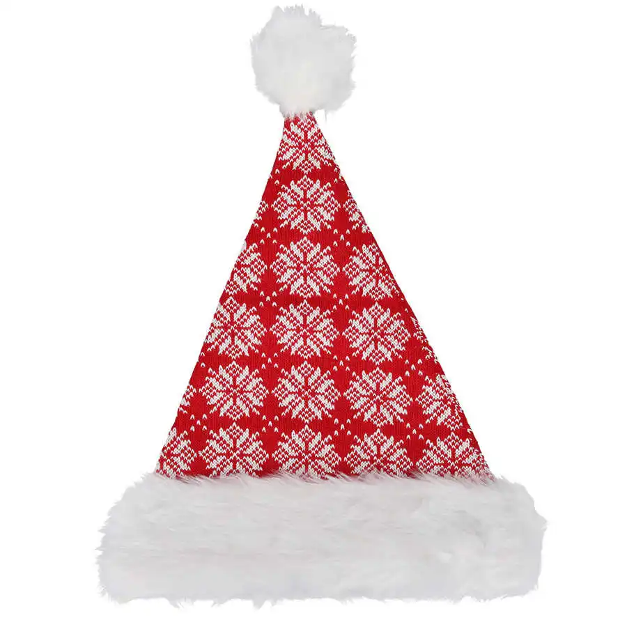 Шапка Санта Клауса для детей и взрослых вязаные плюшевые шапки вечеринки