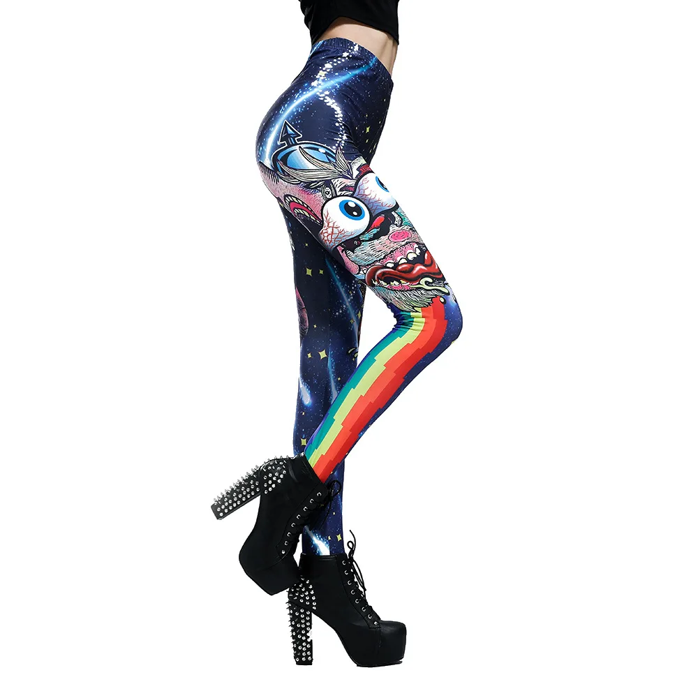 Женская одежда с цифровым принтом для женщин сексуальные женские леггинсы 9