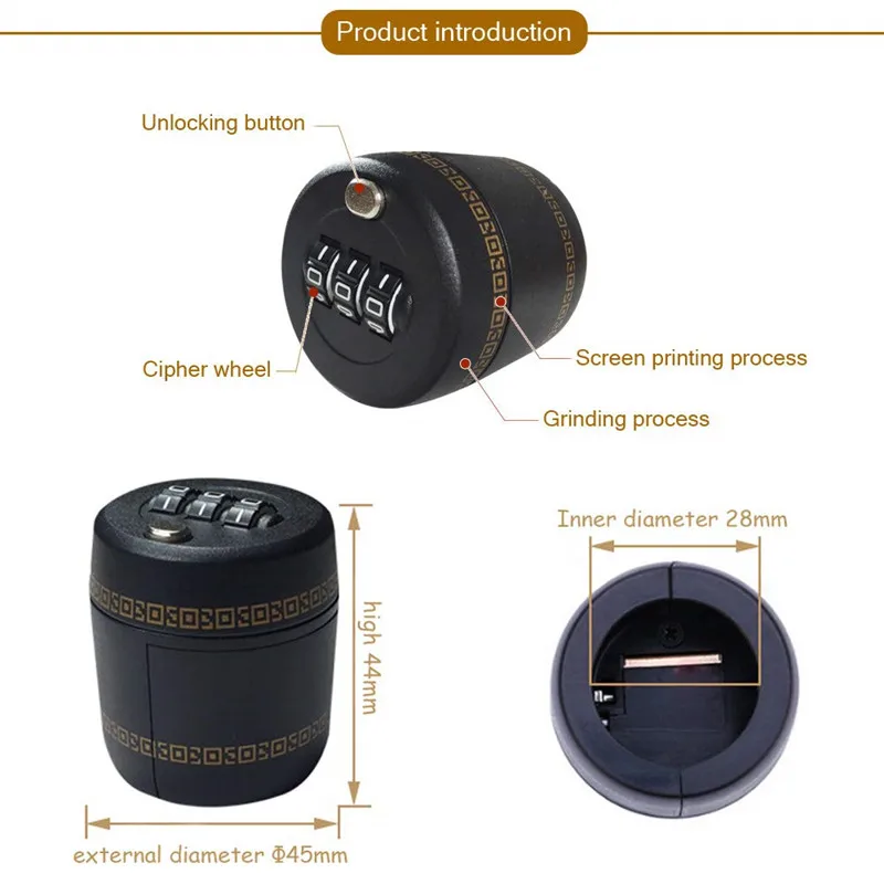 

Wine Bottle Lock Secret Vacuum Stopper Wine Stopper Device Bottle Cap Password Lock Bar Accessories Furniture Hardware Creative