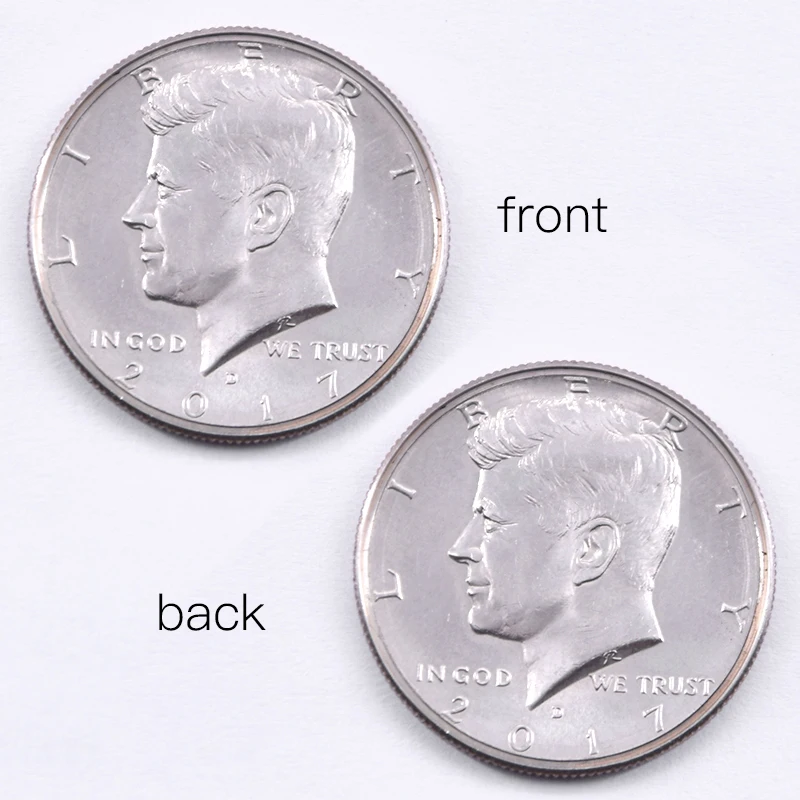

1 шт., двусторонняя монета (настоящая монета за половину доллара)