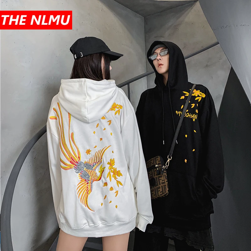 Толстовка с вышивкой в стиле Харадзюку для мужчин и женщин худи японском девочек