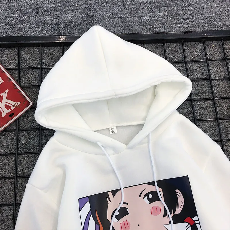 ZSIIBO Harajuku уличная Толстовка для женщин с длинным рукавом Толстовка капюшоном корейский Ulzzang печати Флисовые Кофты Женское пальто