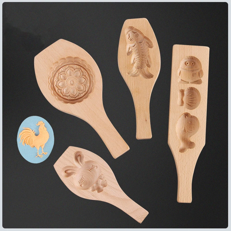 Деревянные Mooncake формы инструменты для выпечки печенья 3D цветок помадка