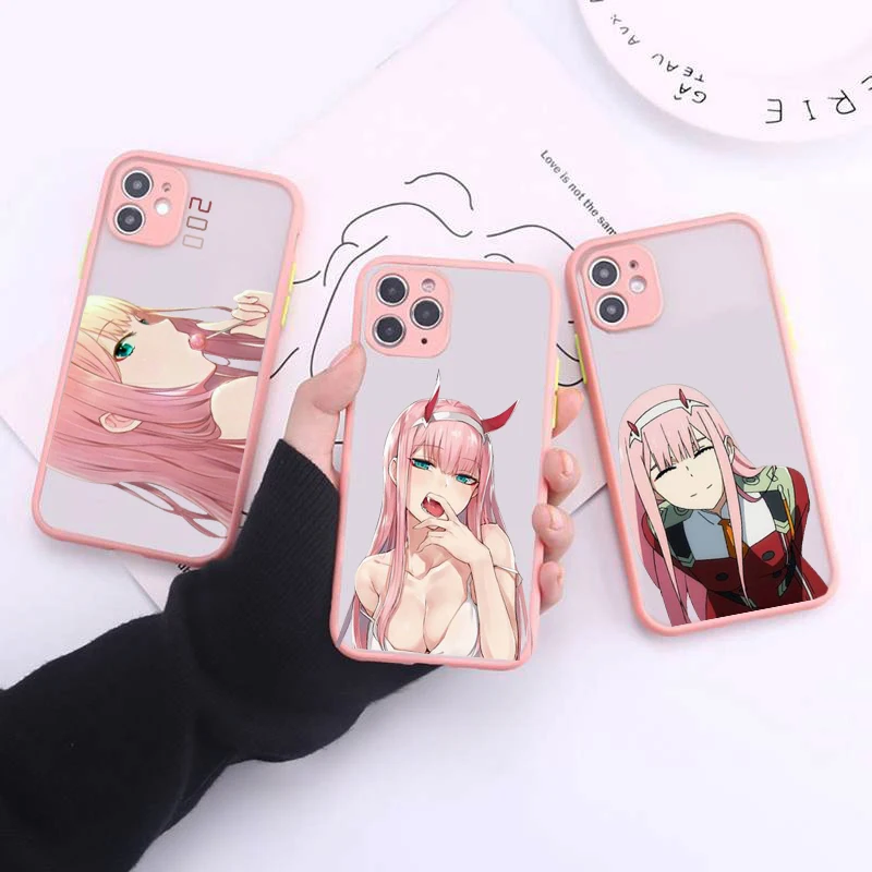 Милый чехол для телефона с аниме Zero Two Darling In The FranXX IPhone 11 Pro 12 XS MAX XR 7 13 8 Plus Жесткий