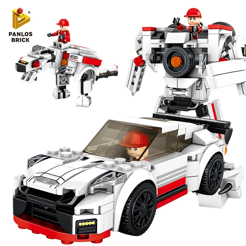 Строительные блоки РОБОТ город гоночный автомобиль игрушки Кирпичи развивающий