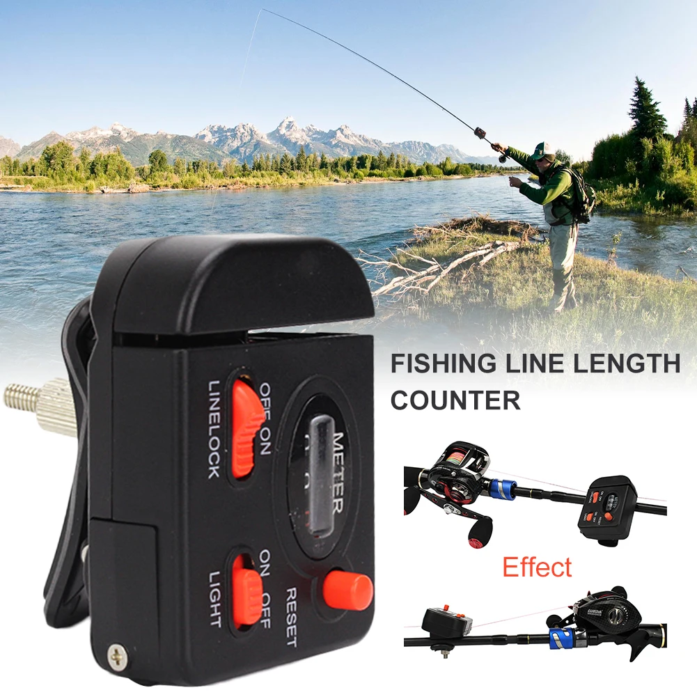 

0-999M Fishing Line Counter Portable Fish Finder Depth Gauge Tackle Tool Outdoor Fishing Accessories Equipment Props