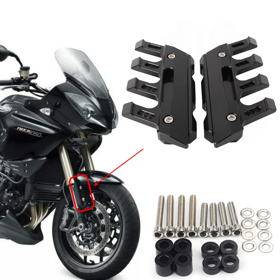 

For Triumph TIGER 1050R 1050/ABS Motorcycle Mudguard Front Fork Protector Guard Block Front Fender Anti-fall Slider Accessories