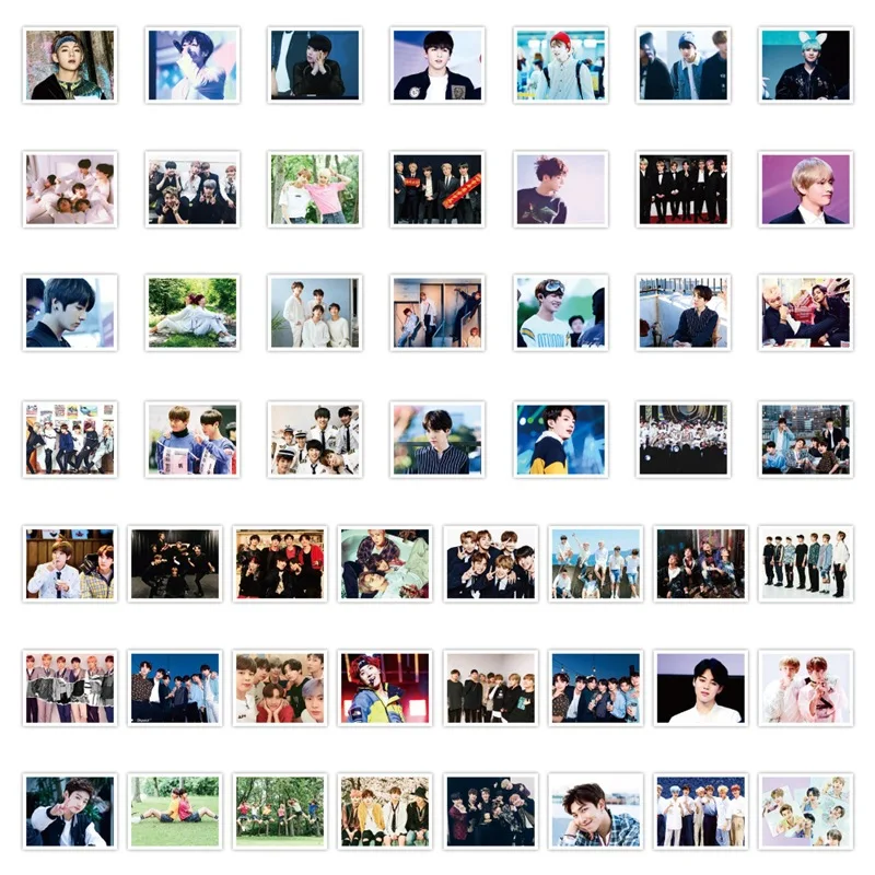 kpop korean star idol hand account stationery stickers mobile phone case luggage diary office decoration supplies 52pcs free global shipping