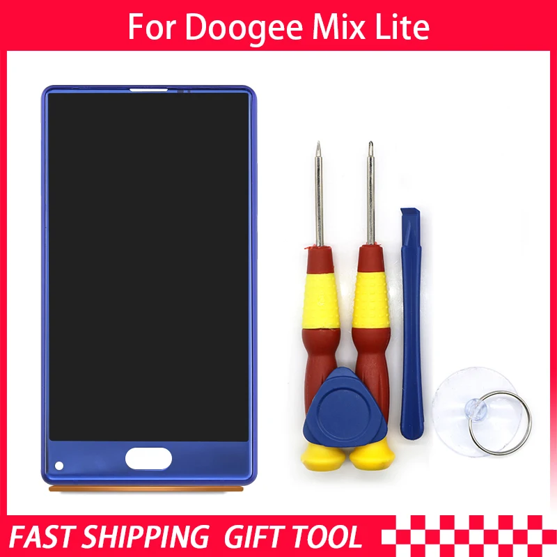 Для DOOGEE MIX Lite сенсорный экран ЖК-дисплей дигитайзер сборка с рамкой запасные части+ инструмент