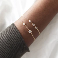 14k gold filled zircon bracelet handmade 4mm6mm zircon jewelry boho charms bracelets bridesmaid gift vintage anklets for women