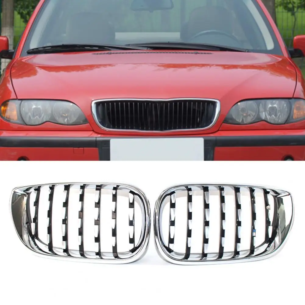

80% Hot Sales!! 2Pcs/ Auto Grilles Wear-Resistant Long Service Life Auxiliary Front Kidney Grilles 51132158542 51132158543 for B