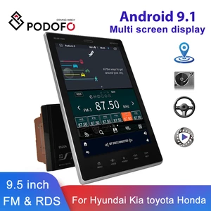 podofo 2 din android 9 1 car radio gps stereo receiver 9 5 multimedia player for vw nissan hyundai toyota audi benz mazda opel free global shipping