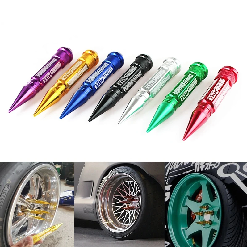 

20 Pcs Power K Break Alloy Aluminum 90MM Wheel Lug Nut With Spikes Extended Tuner Wheels Rims Spikes