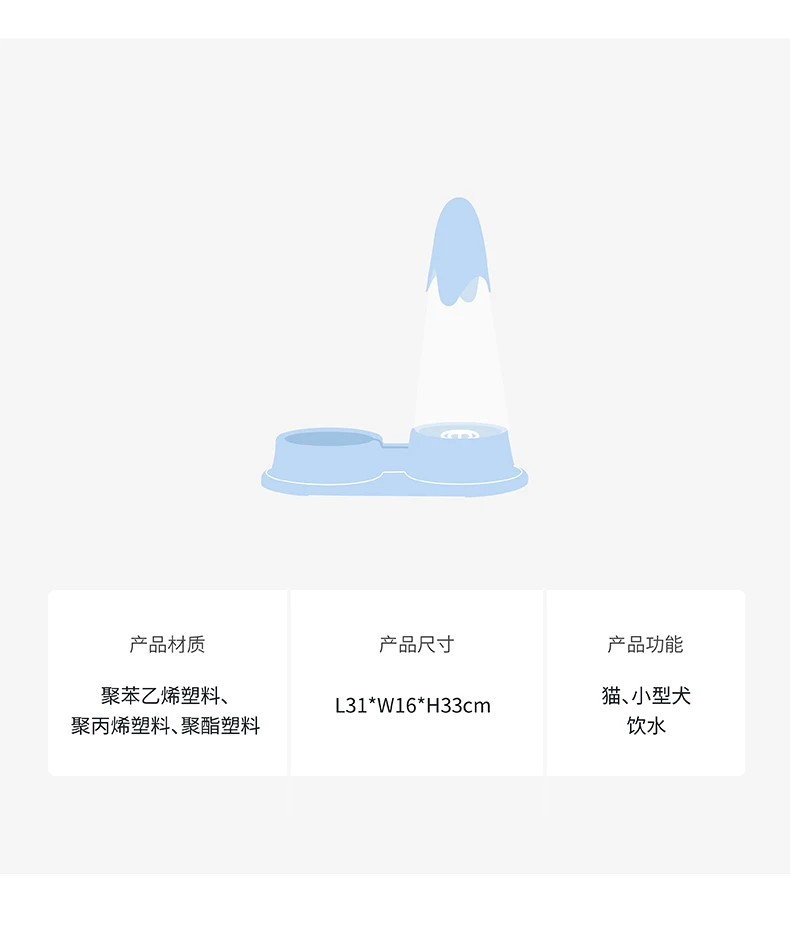 

Cat Bowl Protects Cervical Spine Dog Bowl Anti-overturning Cat Water Bowl Anti-moisture Chin Automatic Pet Drinking Fountain
