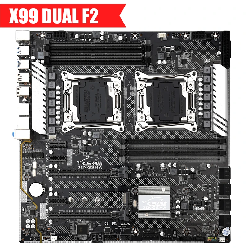 

X99-F2 computer motherboard dual way desktop server motherboard DDR4 256g to strong E5 V3 / V4 CPU SATA 3.0 USB 3.0