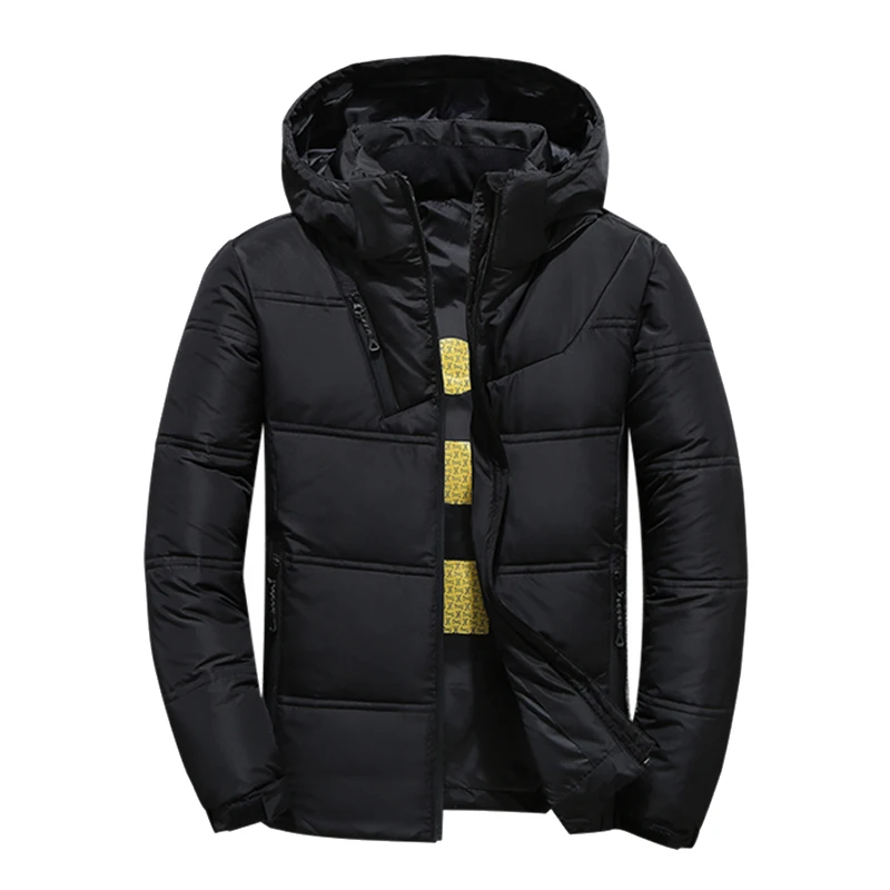 2020High Quality Winter Jacket Mens Hooded Thick Coat Snow Red Black Parka Male Warm Outwear Fashion  White Duck Down Jacket Men