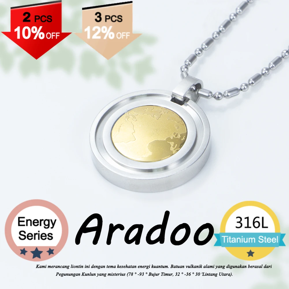 

Aradoo Health Necklace Pendant Negative Ion Anti-radiation Anti-oxidation Energy Necklace Germanium Magnetic Slimming Necklace