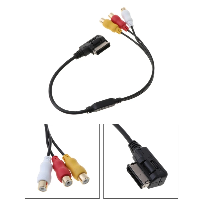 AMI к 3 RCA Phono Аудио Видео Музыка AV видео кабель для Audi A3 A6 A8 Q7 S7 G8TE|Кабели адаптеры и