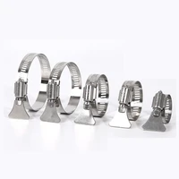5pcslot 304 stainless steel with handle laryngeal hoop american hose tube clamp pipe hoop clip for home improve