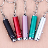 mini aluminum uv flashlight led ultra violet light torch keychain pocket penlight lamp with battery for marker checker detection