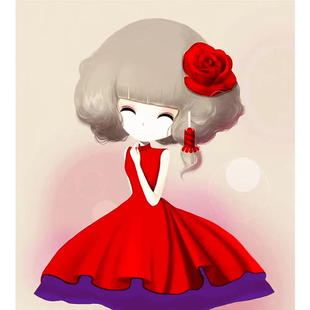 

Diamond Painting Kits With AB Drill 5D Poured Glue DIY Full Round Girl Embroidery Stitch Cartoon Rhinestones Home Decor Gift Art