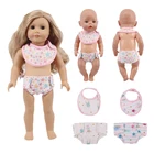 Слюнявчик Easy Wear, трусикинижнее белье для кукол Reborn 43 см, 18 дюймов