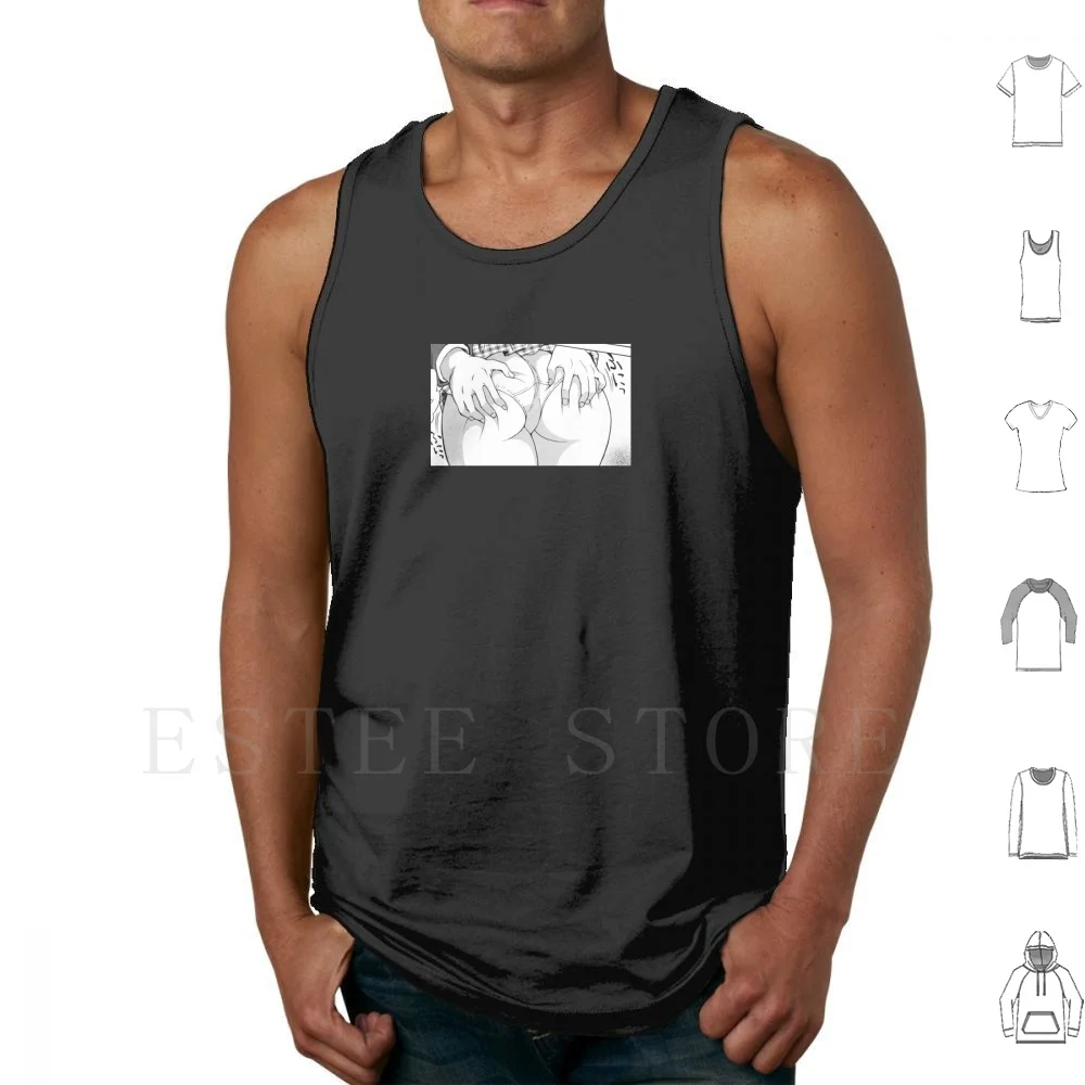 Waifu Butt-Senpai Girl Аниме Манга Черный Белый Baka Клубные Майки Жилет Без Рукавов Девушка