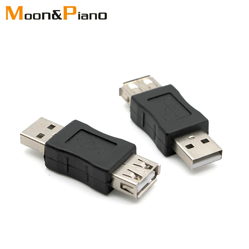 

USB2.0 Adapter Converter Male to Female Extension Cable Black Connector for Computer Laptop Camera Card Reader Mouse Keyboard