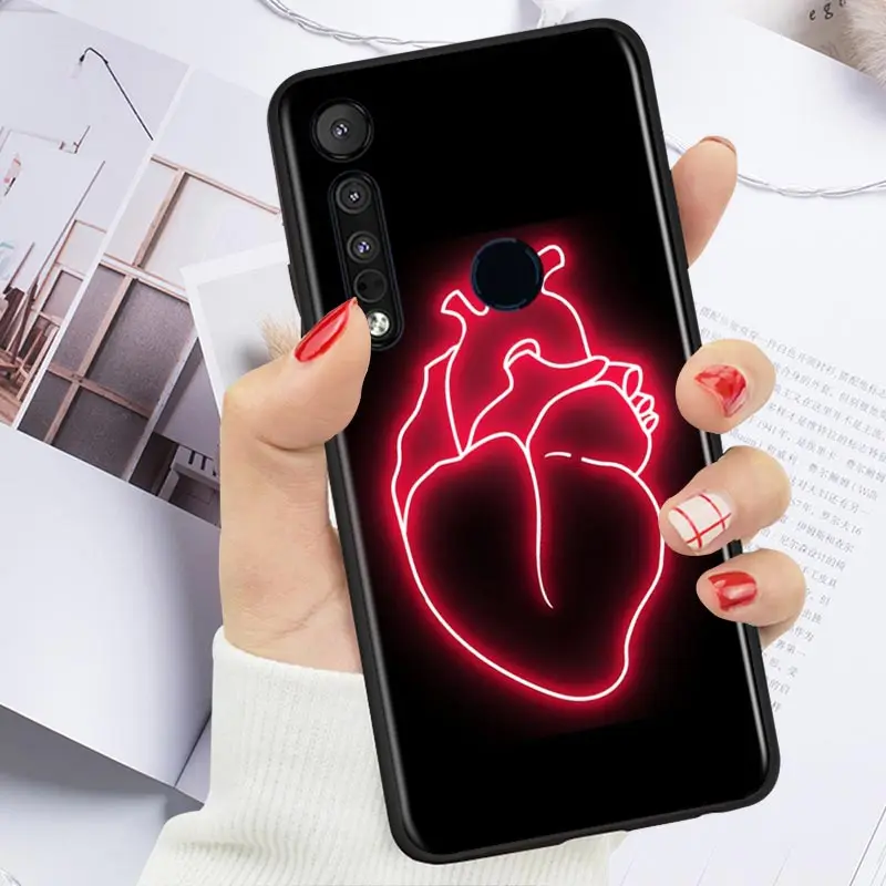 

Funny neon sign For Motorola G9 G8 G Stylus Power One Fusion Hyper Edge E7 E6 5G Plus Play Lite Silicone Phone Case