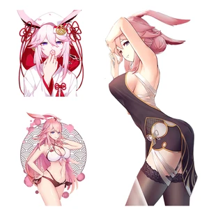 Аниме наклейка Three Ratels CA71 Honkai Impact 3rd Yae Sakura для автомобиля, топливного бака, крышки автомобиля, ноутбука, декоративная наклейка, детская игрушка, наклейка