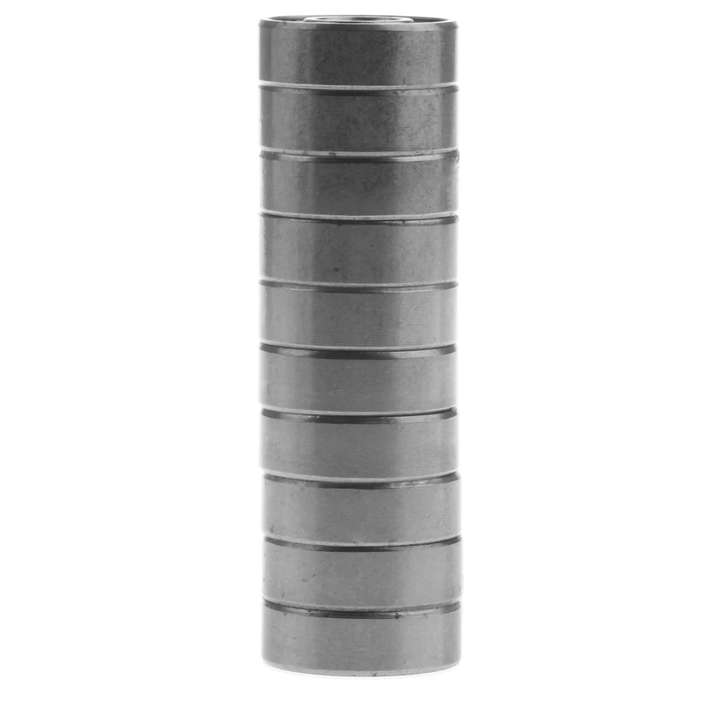 

10 Replacement Skateboard Bearings 608 Zz (ABEC-7)- Double Shielded, Silver