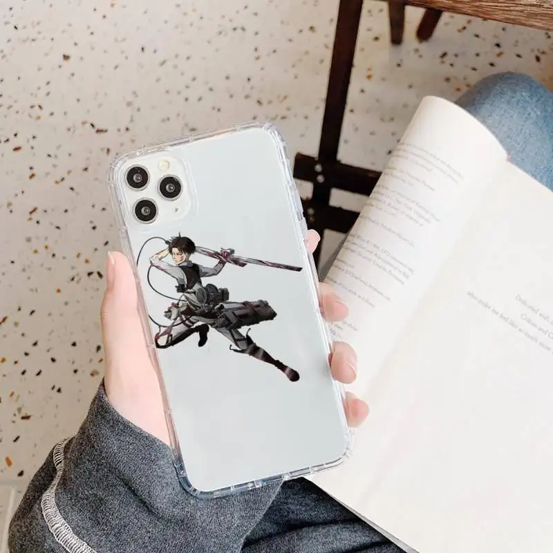 

Japan Anime attack on Titan Phone Case Transparent for iPhone 11 12 mini pro XS MAX 8 7 6 6S Plus X 5S SE 2020 XR