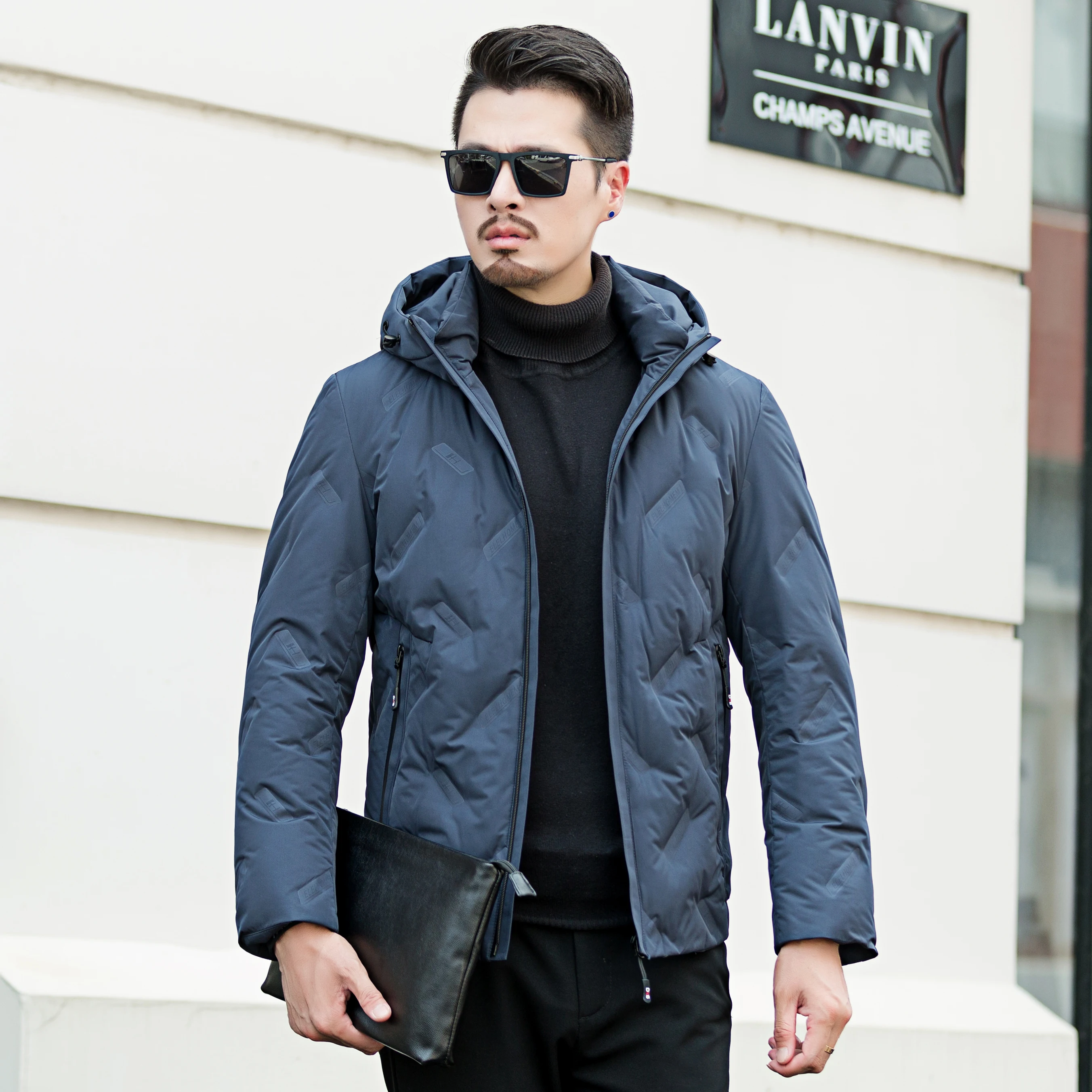 2019 Новая модная Однотонная легкая Удобная черная синяя Повседневная куртка с