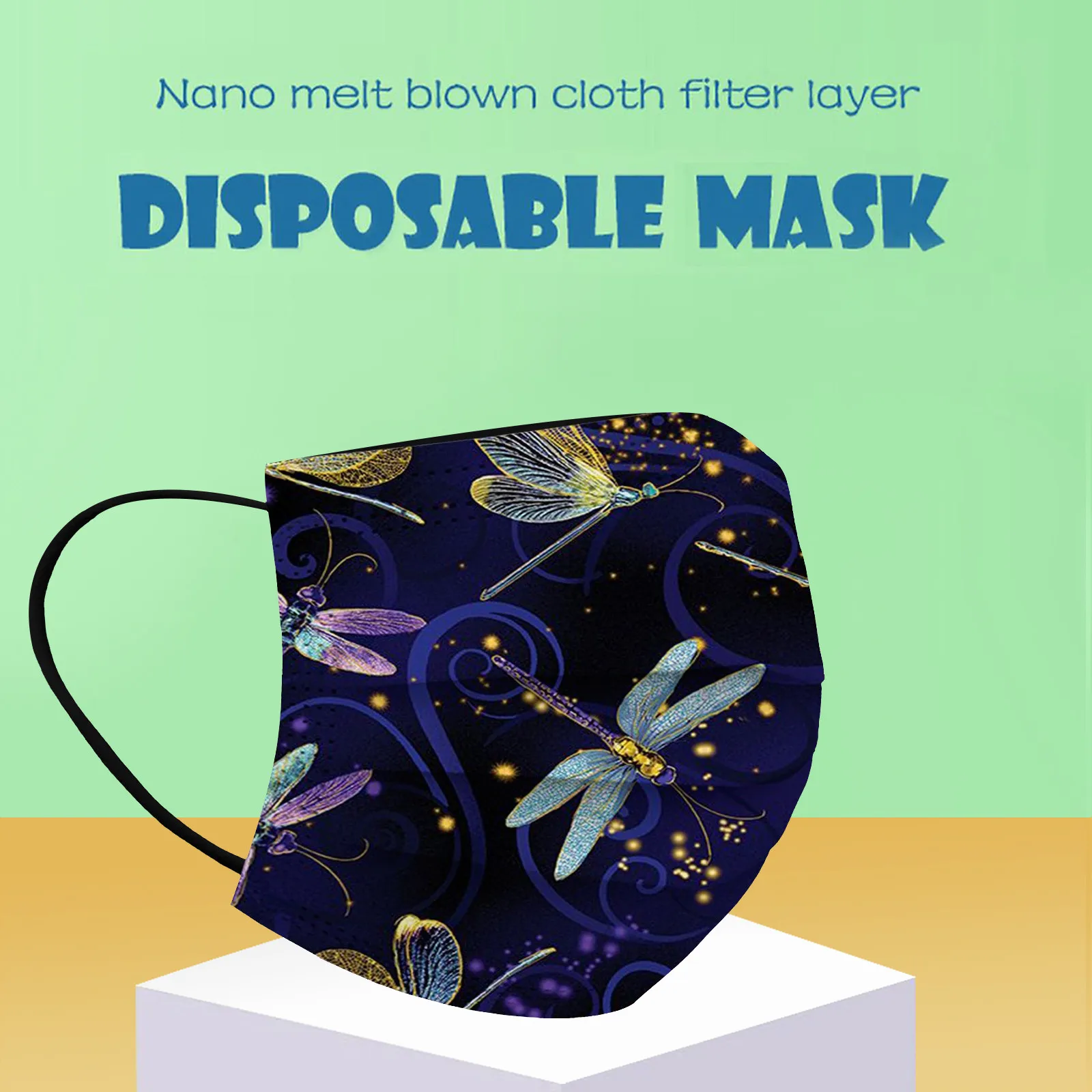 

Headband mascarilla Summer Cool Theme Printed Mask Disposable Three-layer Parent-child Printed Mask masque jetable femme