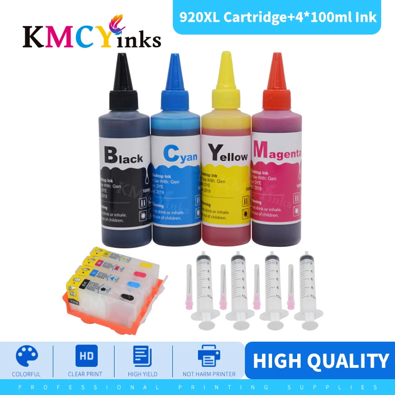 Чернильный картридж KMCYinks 4 шт. 920 920XL для HP XL принтера 6000 6500 6500A 7000 7500 с чипом